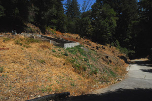 After: Hillside Cleared, Revealing an Old Guest House Foundation