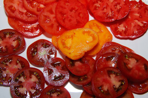 Sliced Heirloom Tomatoes