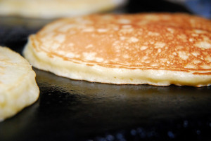 The pancakes will turn a beautiful golden brown