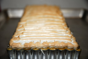 Allow the tart to cool, in the tart pan, set on a wire rack, before unmolding