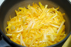 If you want to save the zest for other dishes, zest the lemons before juicing