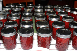 Oops, this is what happens in the kitchen when I'm on a roll...a little too much strawberry jam!