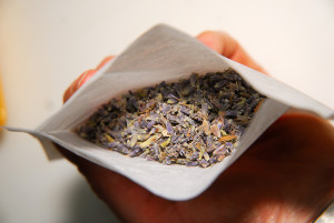 Dried herbs and flowers can be packed into a heat sealable tea bag